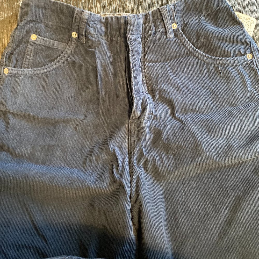 Free People Navy Corduroy Pants